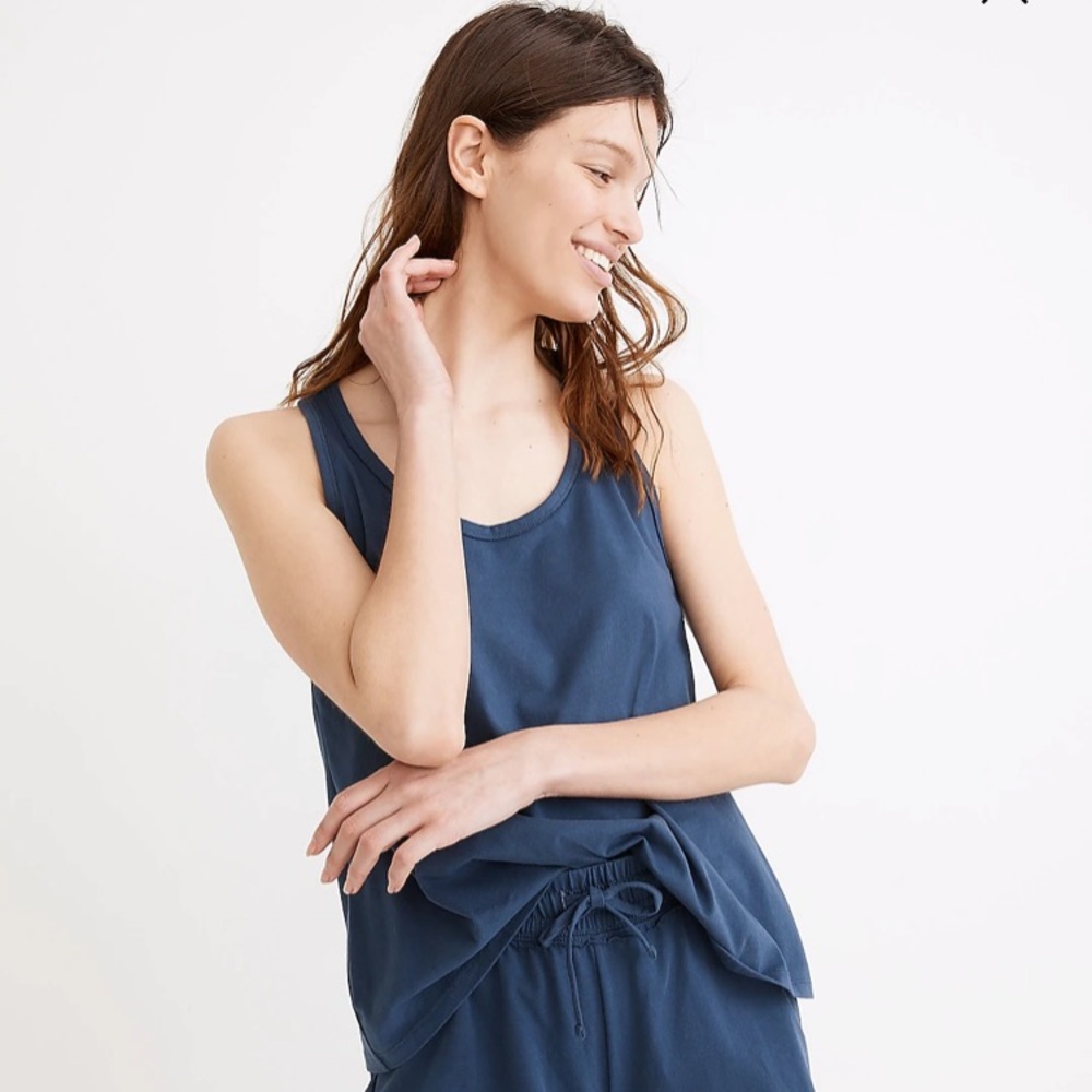 Madewell Raw-Edge Pajama Tank sz XXS in Twilight - Picture 2 of 4